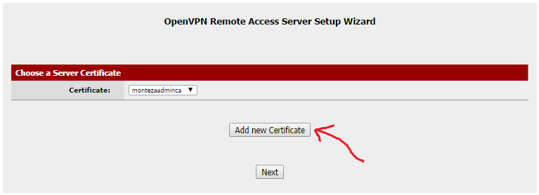 pfsense openvpn server certificate